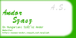 andor szasz business card